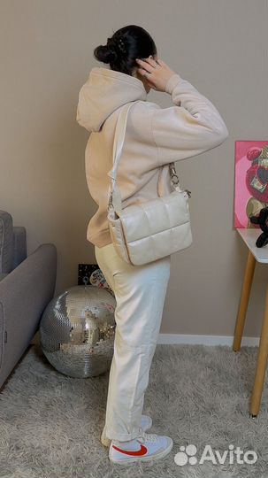 Худи утепленный бежевый