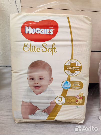Подгузники хаггис elite soft 3
