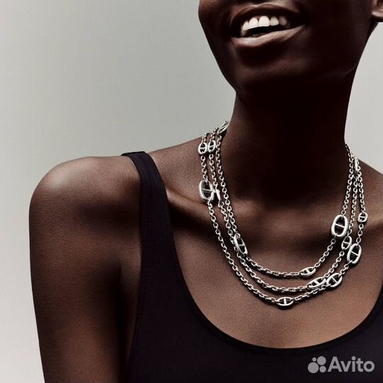 Серебро цепь hermes farandole