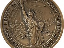 Бронзовая медаль 100-летие статуи свободы usa США
