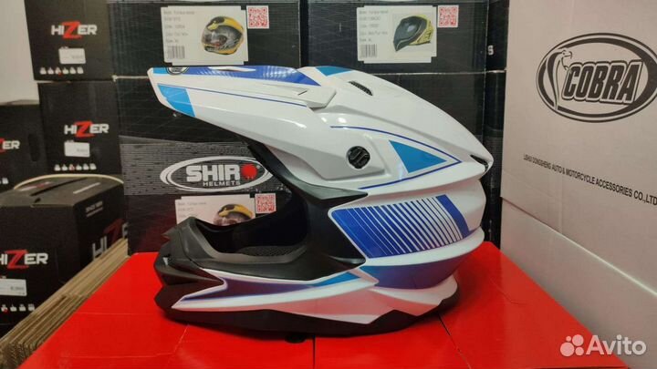 Cobra JK803 Мотокросс 57-62 White/Blue