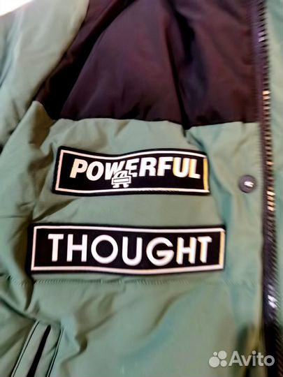 Куртка пуховик зелёная 146 см