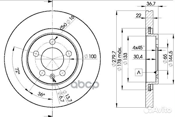 Диск тормозной 78bd5603 Icer