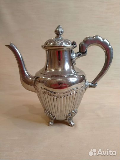 Чайник/кофейник латунь серебрение Европа
