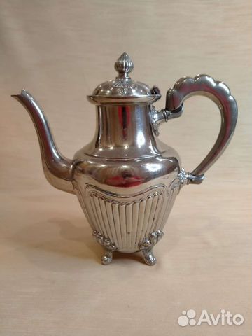 Чайник/кофейник латунь серебрение Европа