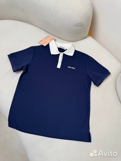Поло футболка MIU MIU женская