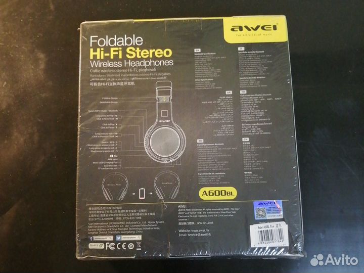 Наушники awei A600bl