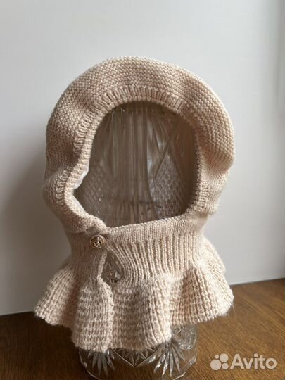 Демисезонная шапка шлем для девочки