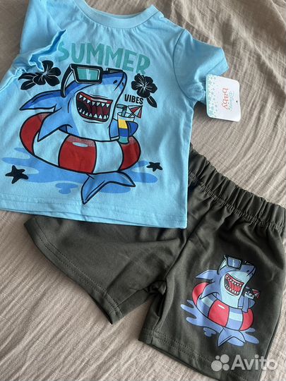 Футболка и шорты для мальчика 80, 86, 92, 104 см