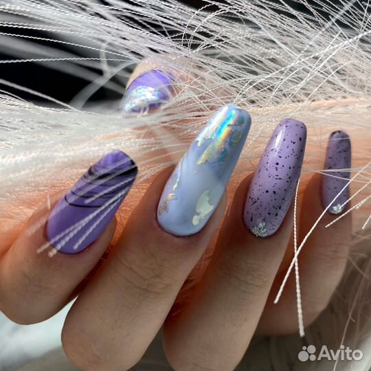 Маникюр с покрытием, наращивание