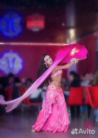 Костюм для восточного танца + веера вейлы