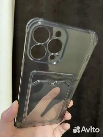 Чехол на iPhone 13 pro max с карманом для карт