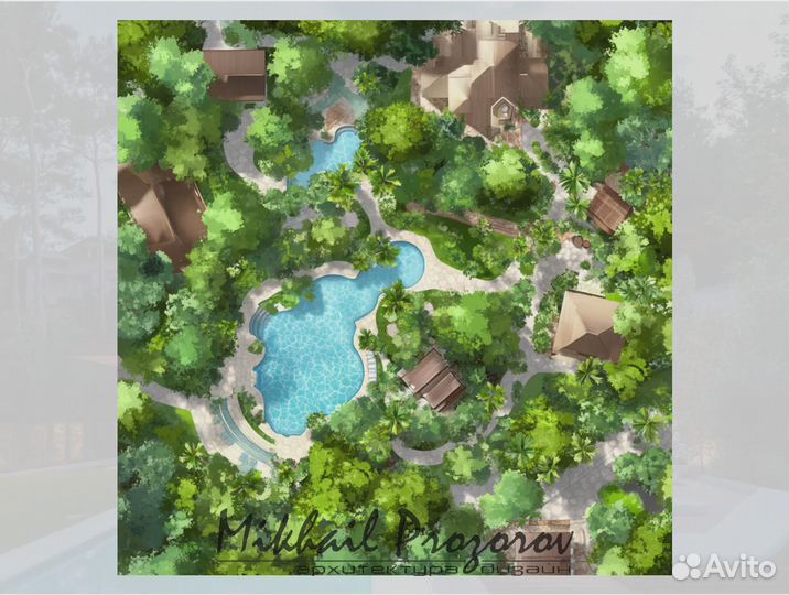 Ландшафтный дизайн. Визуализация и чертежи