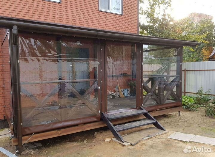 Мягкие окна для кафе летней веранды