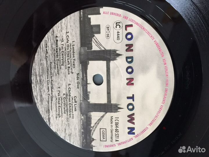 Виниловая пластинка McCartney “London Town”