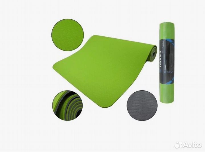 Коврик для йоги torres Comfort 6, 6mm YL10096