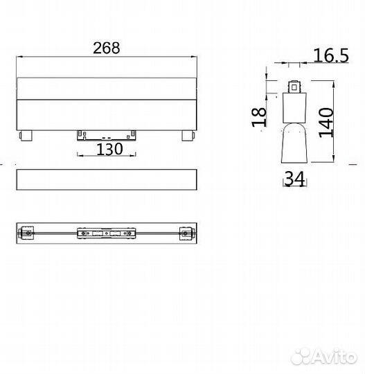 Накладной светильник Maytoni basis TR013-2-20W3K-B