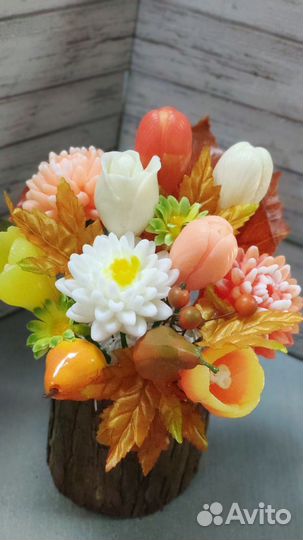 Букет цветов из мыла
