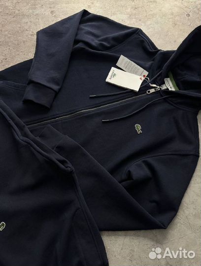 Спортивный костюм Lacoste синий premium мужской