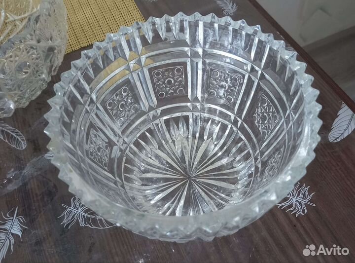 Салатник хрустальный большой