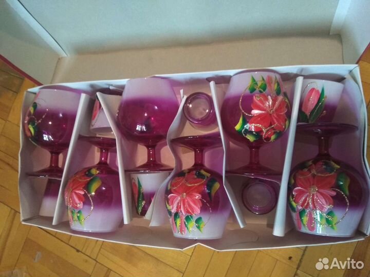 Набор бокалы со стопками