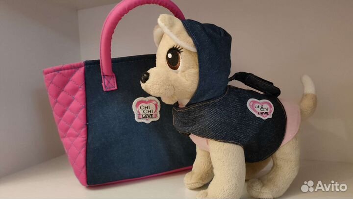 Плюшевая собачка chi chi love с сумочкой