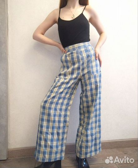 Брюки клетчатые