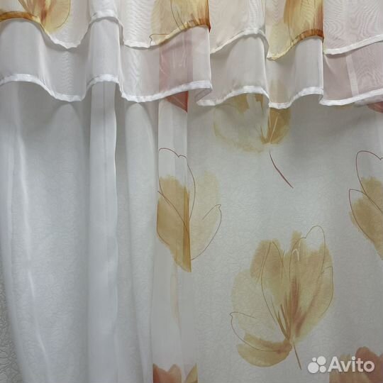 Готовый комплект штор для кухни