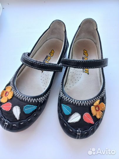 Туфли туфельки 27 размер для девочки кожа