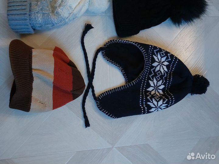 Шапки шлем зима и осень-весна на 6-9л