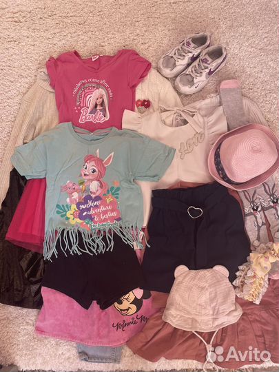 Большой пакет одежды для девочки 122-128