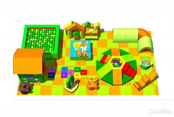 Мягкое оборудование для игровой Хитрый Лис