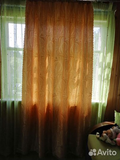 Шторы из плотного искусственного шелка