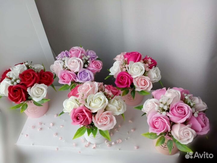 Букет из мыльных роз