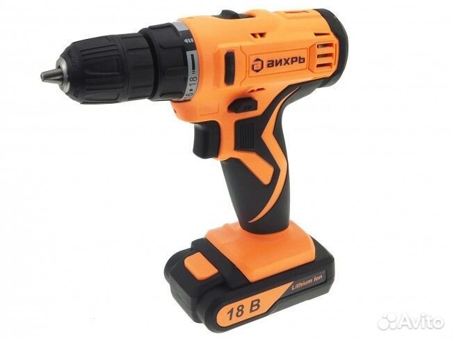 Дрель-шуруповерт с акб 18.0В 2.0Ач (2акб,кейс)