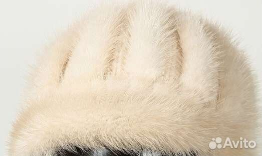 Шапка зимняя из норки, ушанка, на вязаной основе