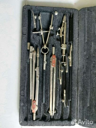 Проф.инструменты для черчения (Готовальня), СССР