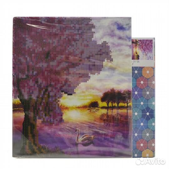 Алмазная мозаика 21x25 Снежная вершина горы Фуджи