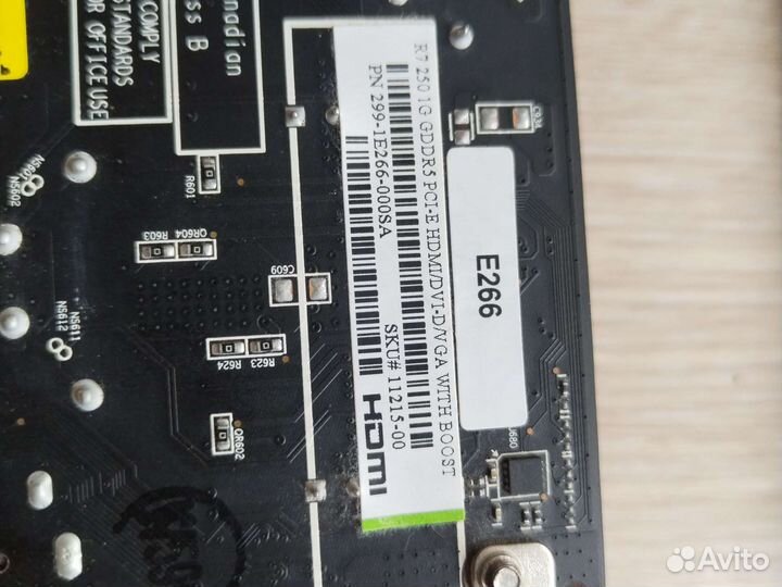 Видеокарта б/у AMD Radeon R7 250 1gb DDR5