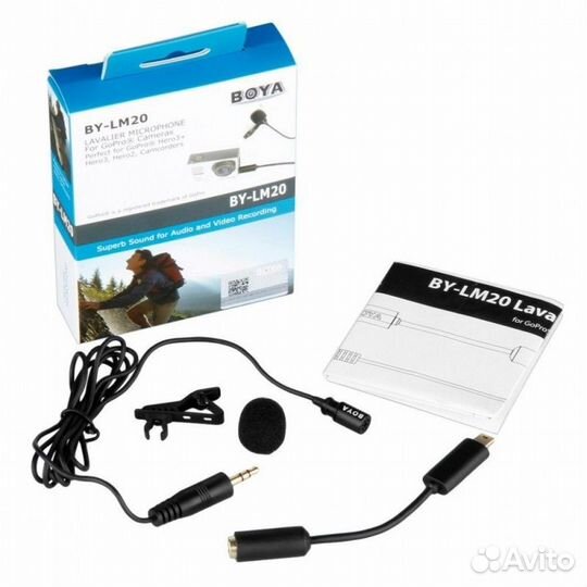Микрофон петличный Boya BY-LM20, всенаправленный