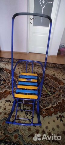 Детские санки с колесами.Универсал