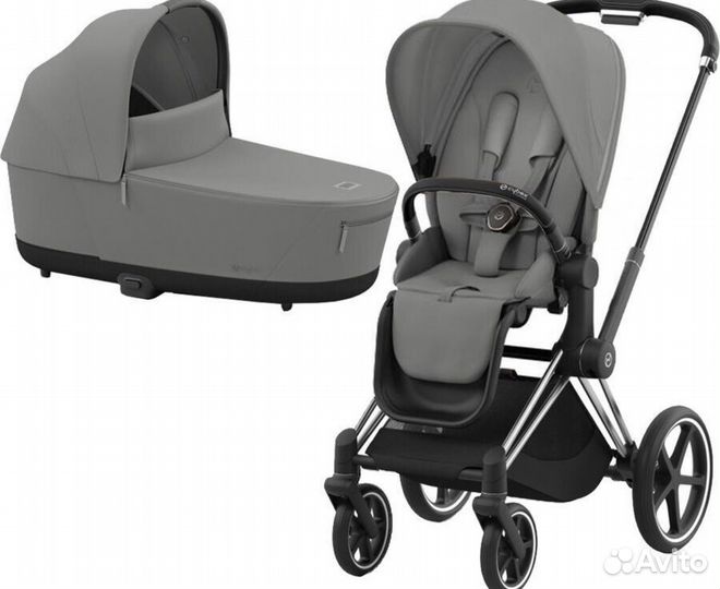 Коляска cybex priam 2 в 1 mirage grey chrome