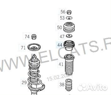 Подшипник опоры аморт Ruv 865100 для MB vito 638