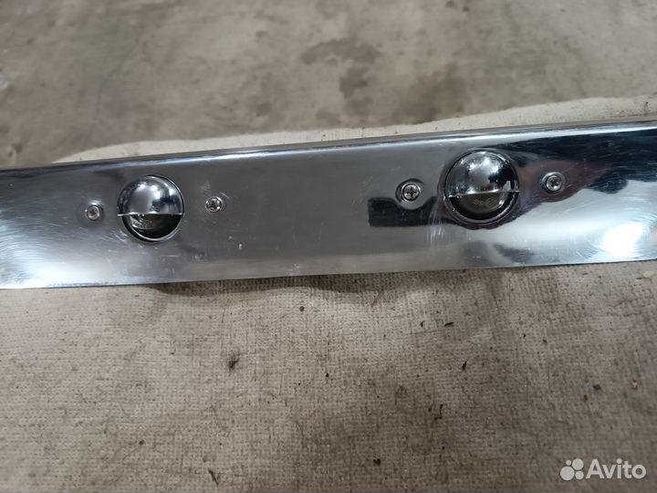Ранний задний бампер Москвич 2140 хром в сборе