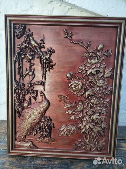 Картина панно павлин