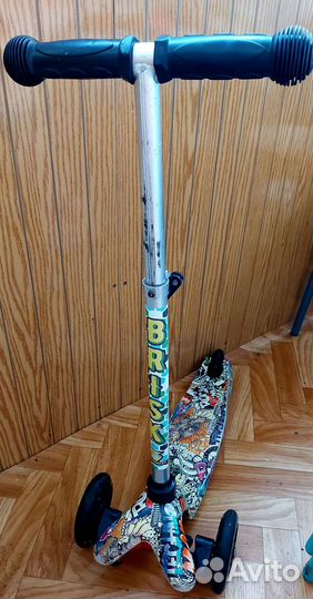 Самокат детский трехколесный бу