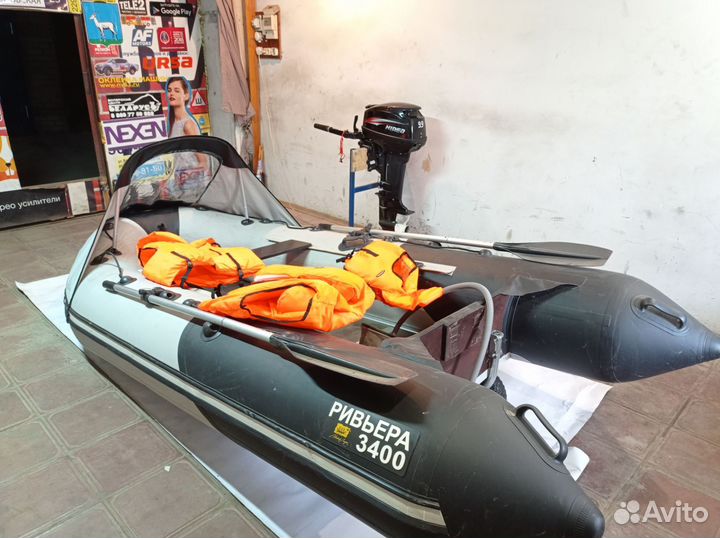 Лодка пвх Ривьера 3400 + Hidea 9.9 Fhs