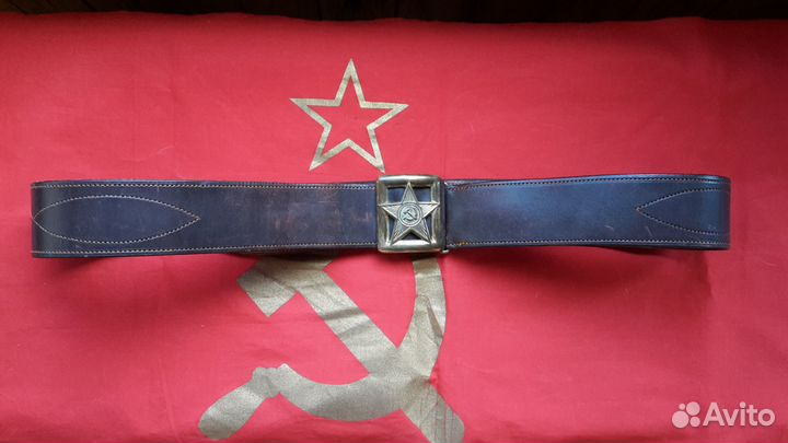 Ремень генеральский СССР 1956 Г. кожа. Оригинал