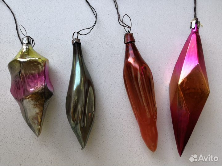 Елочная игрушка стекло СССР винтаж ретро