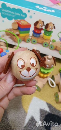 Деревянный паровозик Lucy & Leo